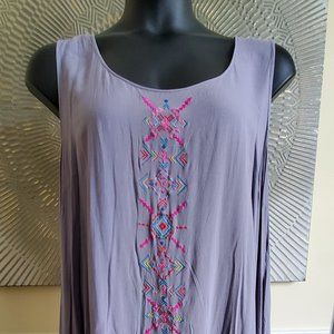 Torrid Grey Sleeveless Hi-Lo Tunic Top Sz 4 (4X)